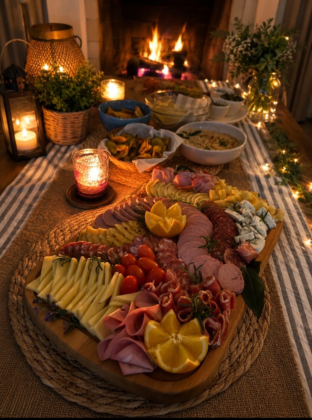 Mesa de campo de Umami Bites Catering, lista para un evento