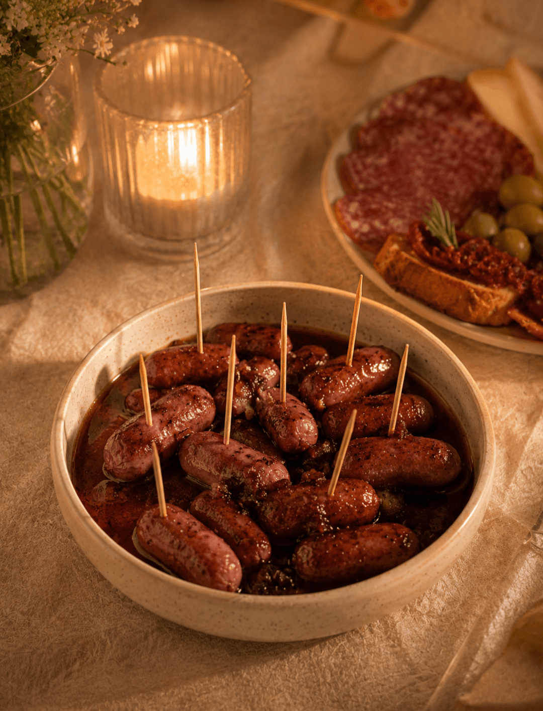 Salchichas de copetín al vino tinto (x24)